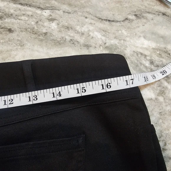 XL Black Jeggings Pants Women’s Stretch Ankle Skinny 28” Inseam - Picture 7 of 8